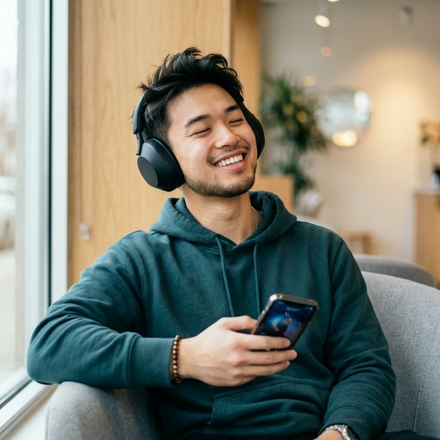 Jovem criando música